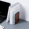 Black walnut solid wood bookends office study desktop organizing bookends