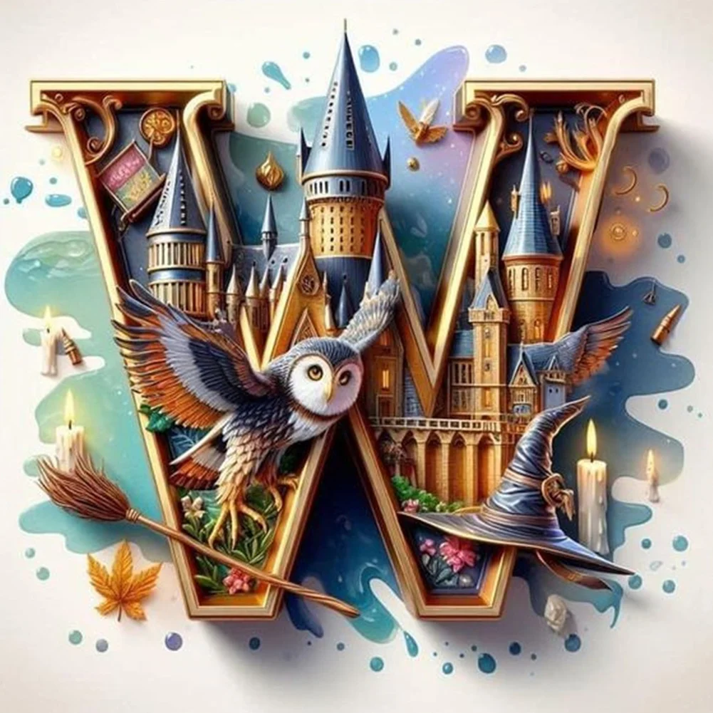 Diamond Painting - Full Square Drill - Harry Potter Letters(Canvas|35*35cm)