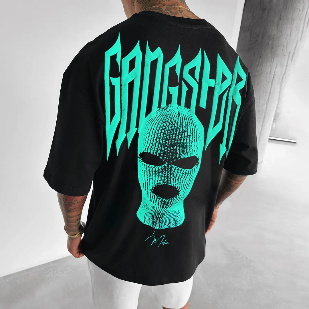 Men's Oversized Fashion Print T-Shirt