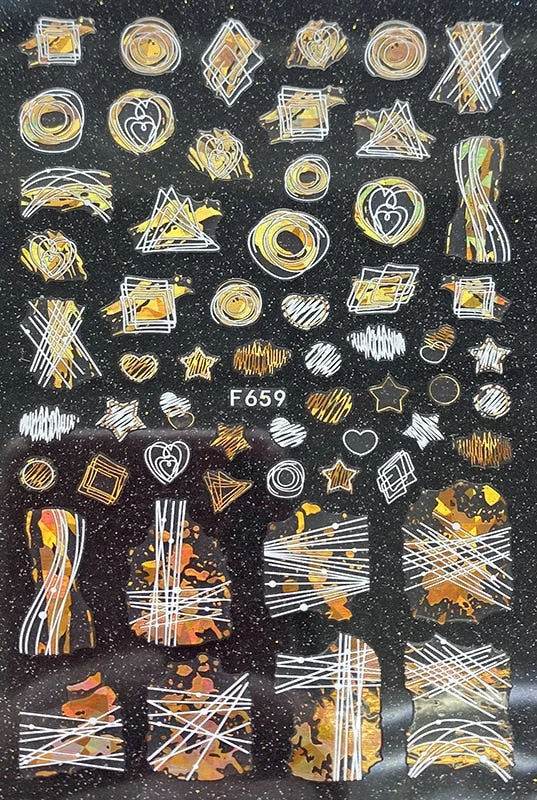 1pcs Fall Maple Leaves Nail Stickers 3D Yellow Gold Fall DIY Sliders Nail Art Decoration Autumn  Adhesive Manicure Nail Decals-Nail Inspo