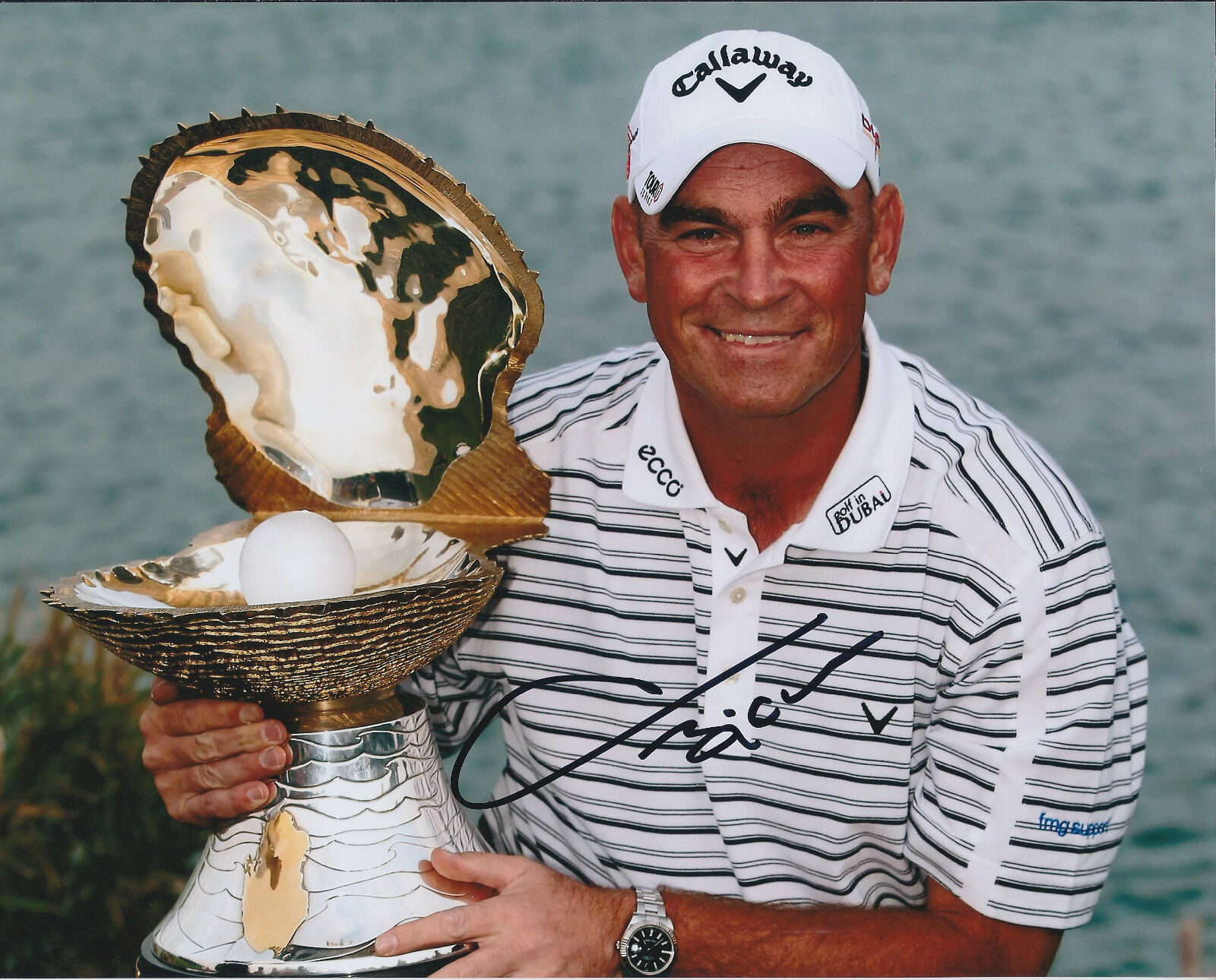 Thomas BJORN SIGNED Autograph 10x8 Photo Poster painting AFTAL COA QATAR Masters WINNER Golf