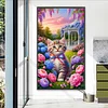 (40*70cm)Cat in Garden - Full Round Drill Diamond Painting