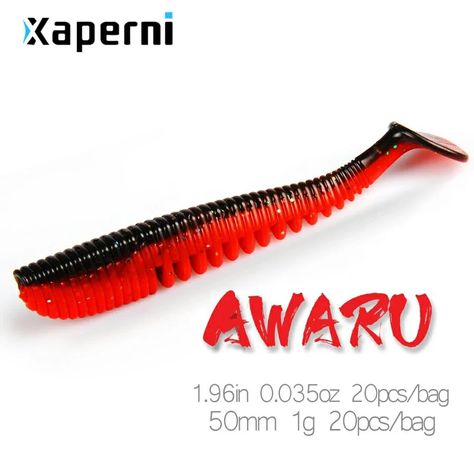 Xaperni 50mm 1g 20pcs/bag Fishing Lures soft lure Artificial Bait Predator Tackle jerkbaits for pike and bass