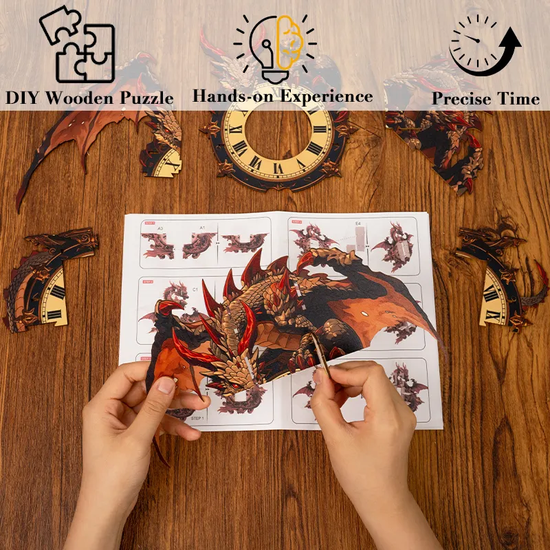 Dragon&rsquo;s Watch Timepiece Wooden Clock Puzzle