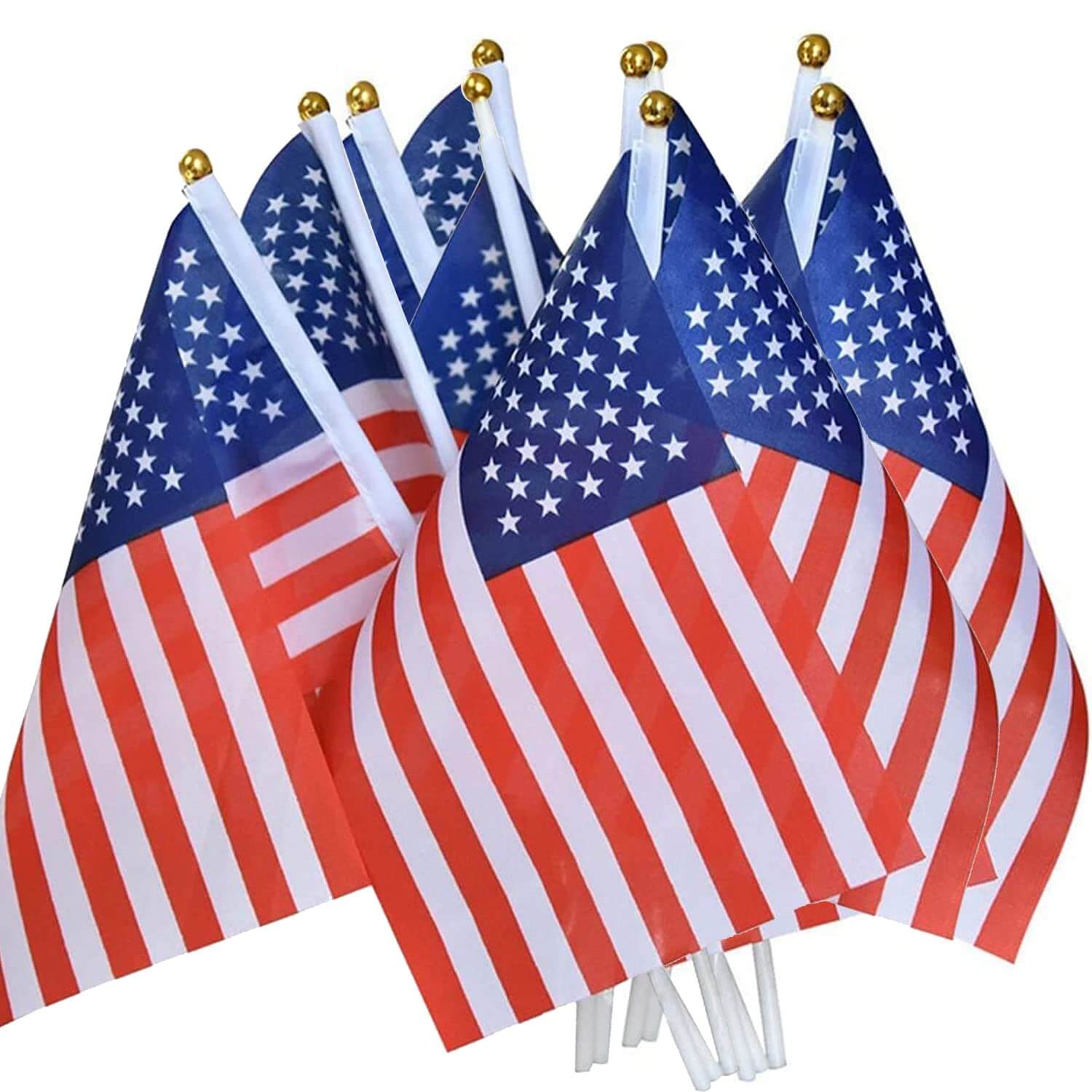 4th of July Premium Handheld American Flags (100 PCS)