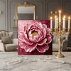 DIY Pearl Painting Peony for Home Wall Decor with Frame(25x25cm)