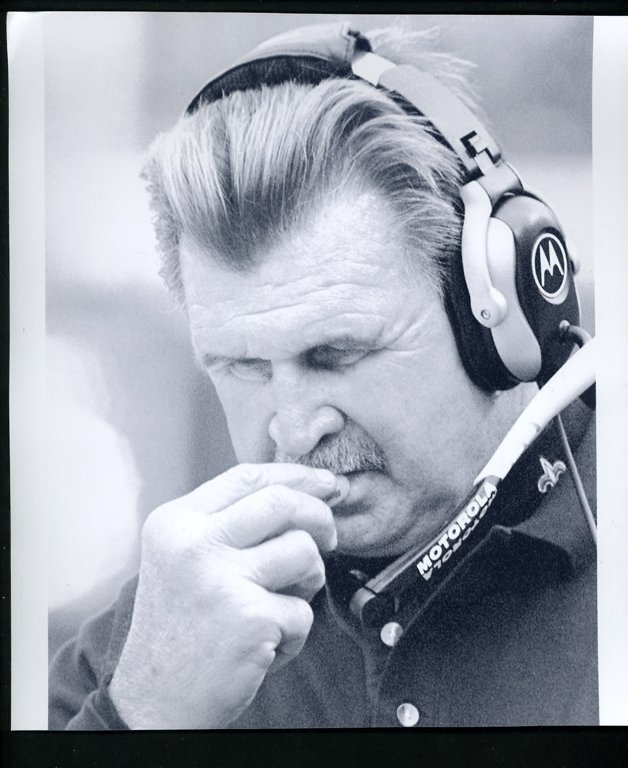 Mike Ditka 1989 Press Original Photo Poster painting New Orleans Saints coach