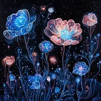 Cosmic Garden in Space - Diamond Painting