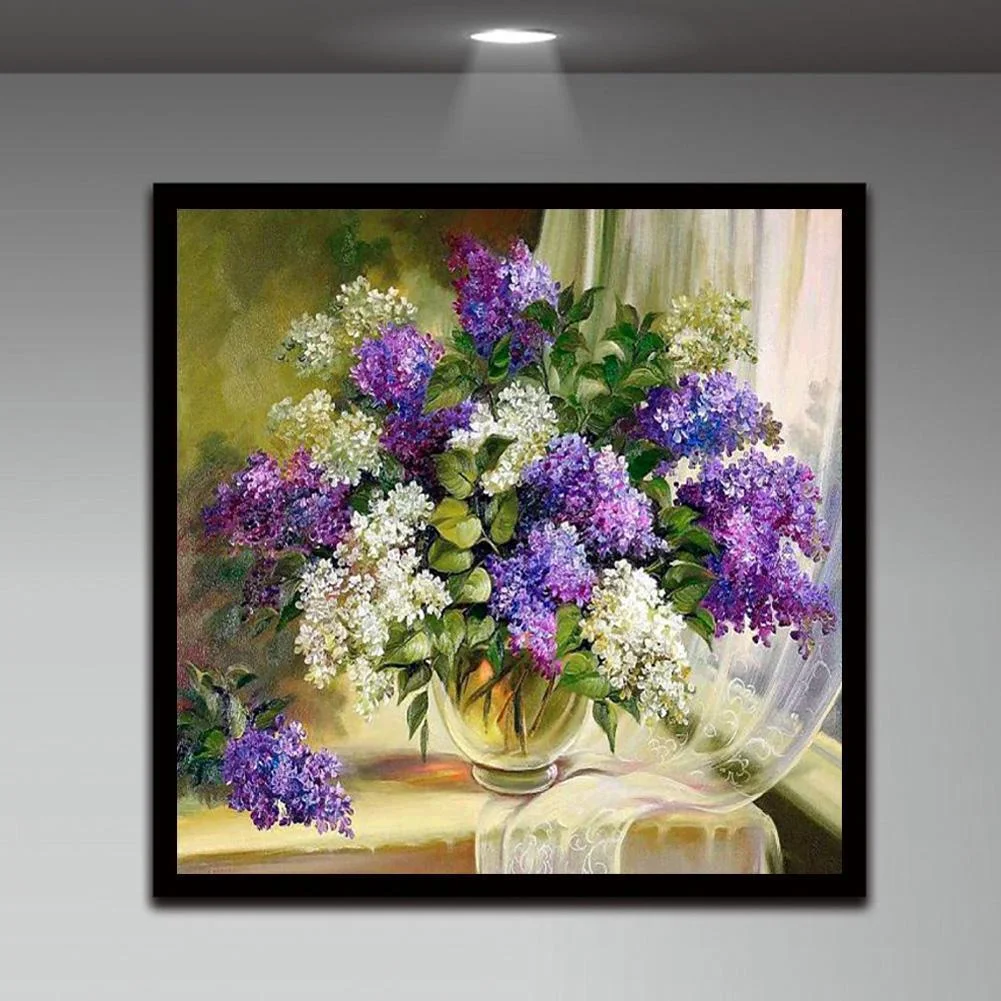 Diamond Painting - Partial Round Drill - Blooming Flowers(30*30cm)