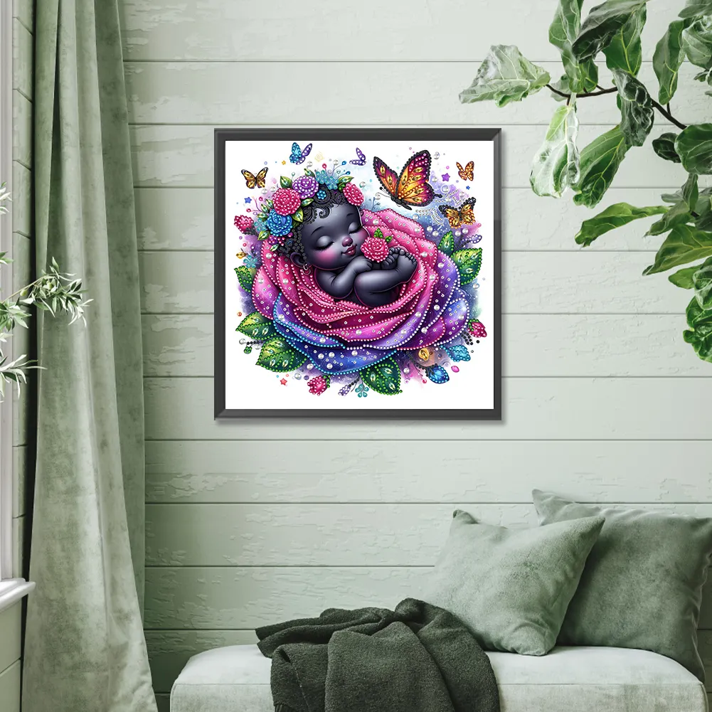 Diamond Painting - Partial Special Shaped Drill - Rose Child(Canvas|30*30cm)