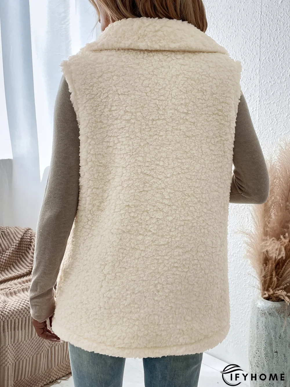 Plain Shawl Collar Casual Regular Fit Vest | IFYHOME