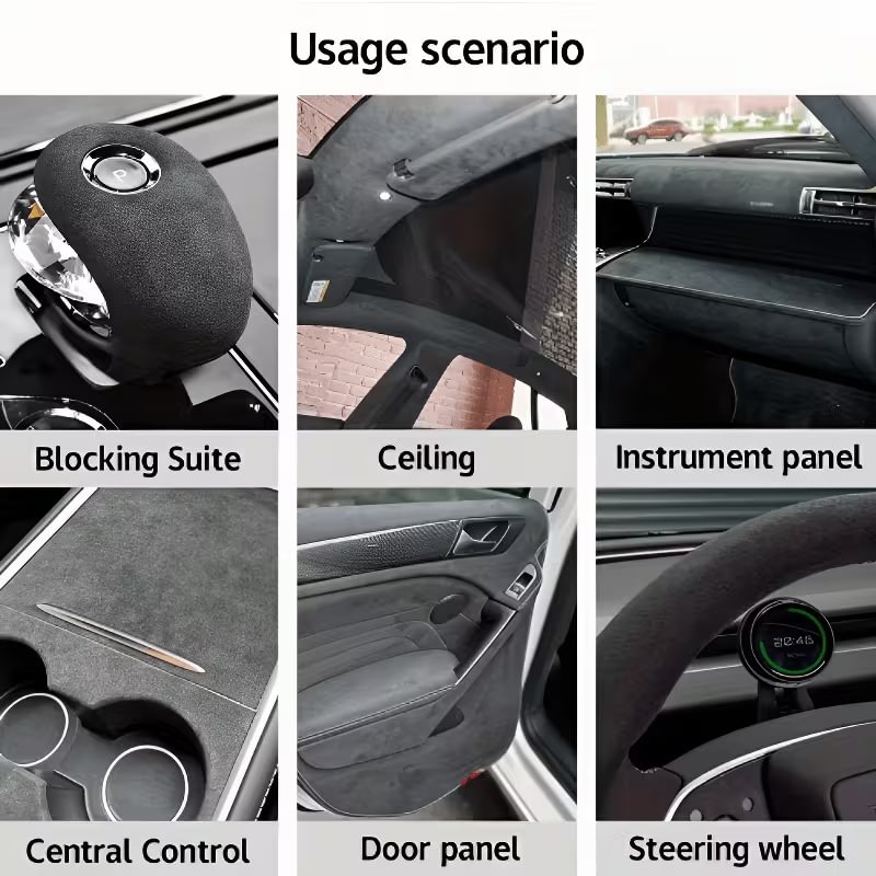 1 roll self     suede fabric roll removable soft covering film waterproof and wear resistant anti pilling suitable for car headliner door panel a b pillar trim dashboard     in   coverage wrapping material Product details 1
