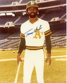 TOMMY HARPER OAKLAND A'S ACTION SIGNED 8x10