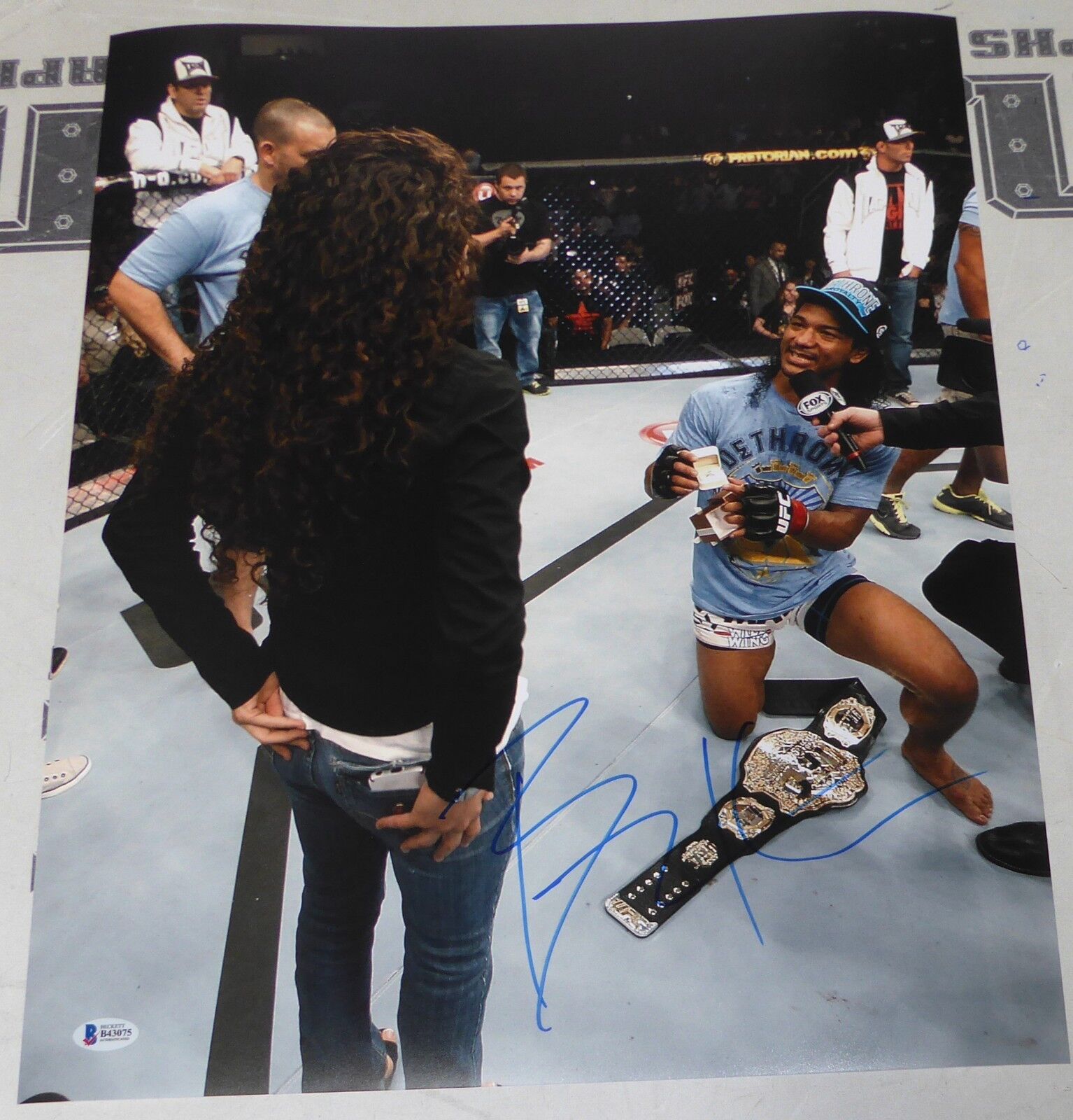 Benson Henderson Signed UFC 16x20 Photo Poster painting BAS Beckett COA Proposal Picture Auto'd