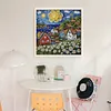 Colored Houses-14CT Stamped Cross Stitch 40*40cm/15.75*15.75in tapestrymarket