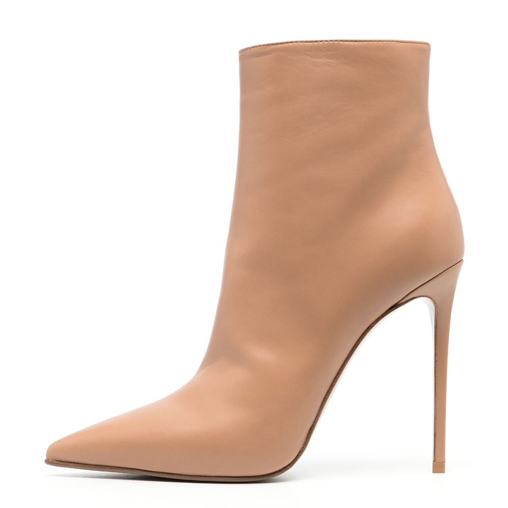 GOOSHOE Stiletto High Heels With Pointed Toe Daily Black Nude Liht Blue Ankle Boots