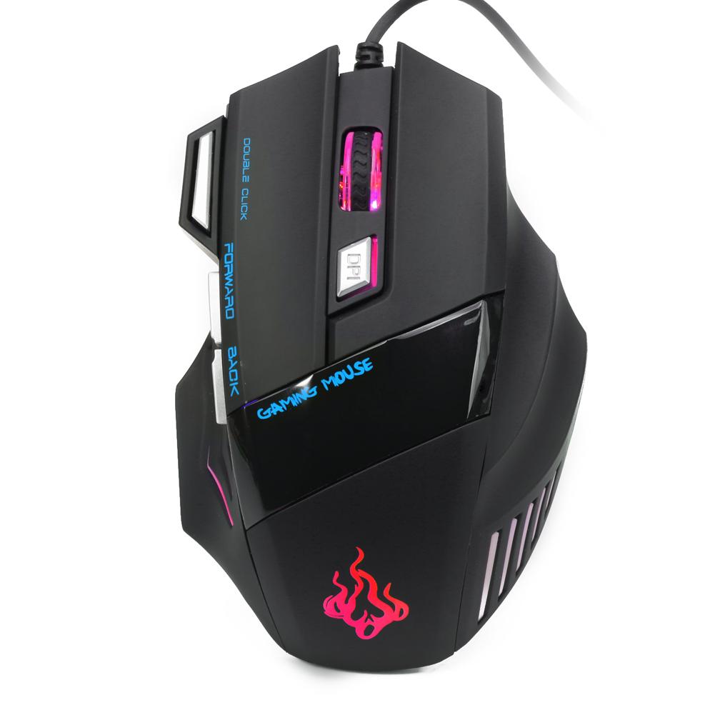 

5500DPI A908 Wired LED Optical Gaming Mouse Fire Button 7Keys for PC Laptop, 501 Original