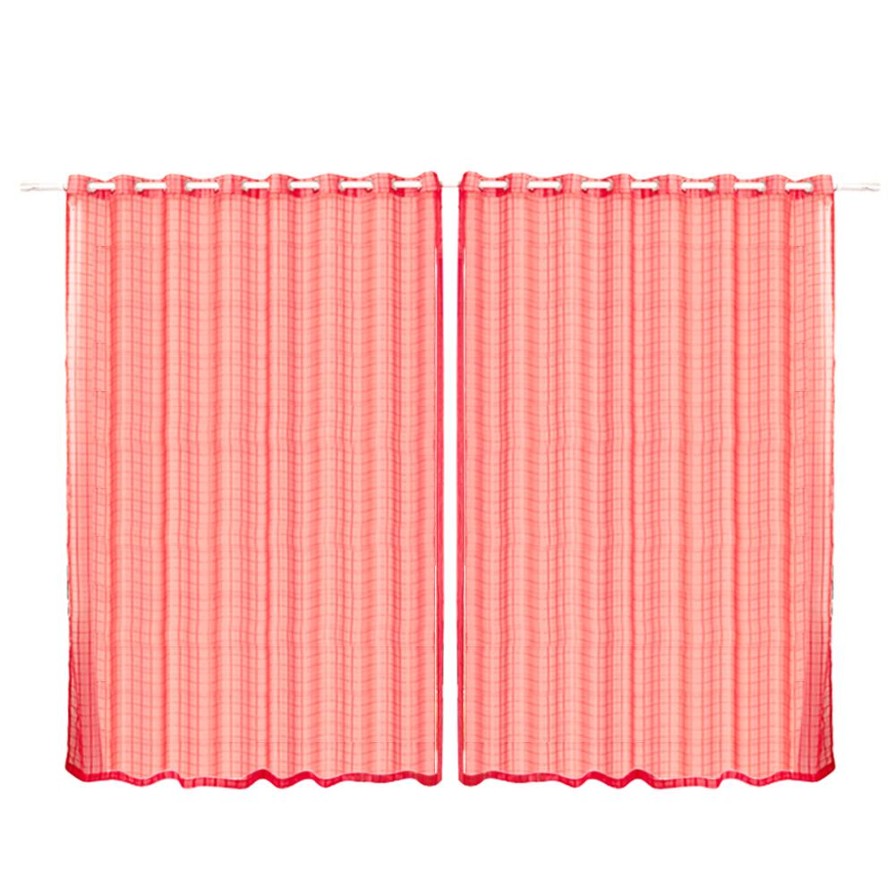 

Gezitelilun Purity Window Screens Transparent Curtains for Bedroom (Red, 501 Original