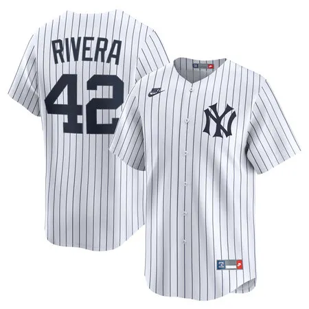 Youth New York Yankees #42 Mariano Rivera Nike White Throwback Cooperstown Collection Limited Jersey