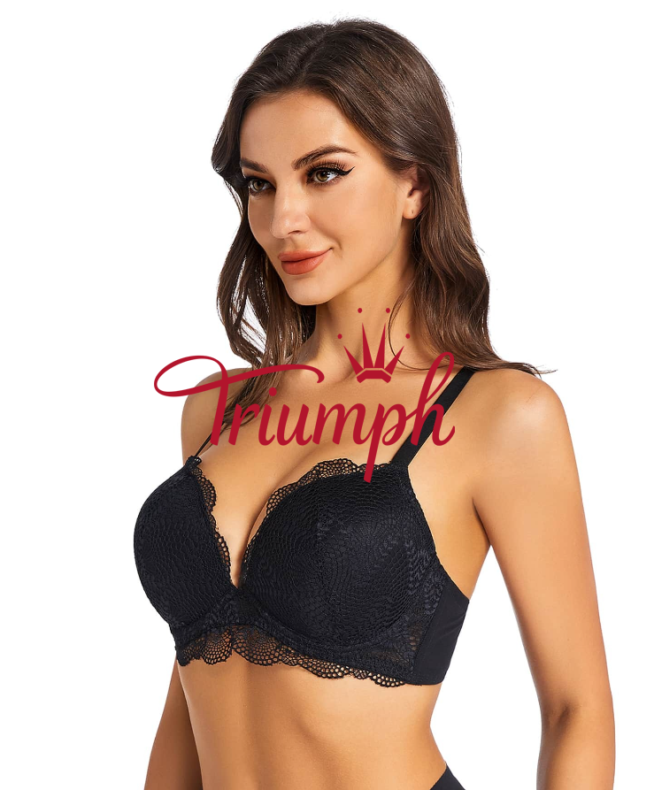 Triumph - 3 kusy 🔥Sexy čipkovaná push-up dámska podprsenka
