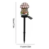 Solar Fairy-Tale Mushroom Cottage Garden Light Auto On/Off Mushroom House Statue Lawn Lights Weather-Proof Resin Mushrooms Ground Decor Lights for Yard Patio Pathway Lawn Flower Bed