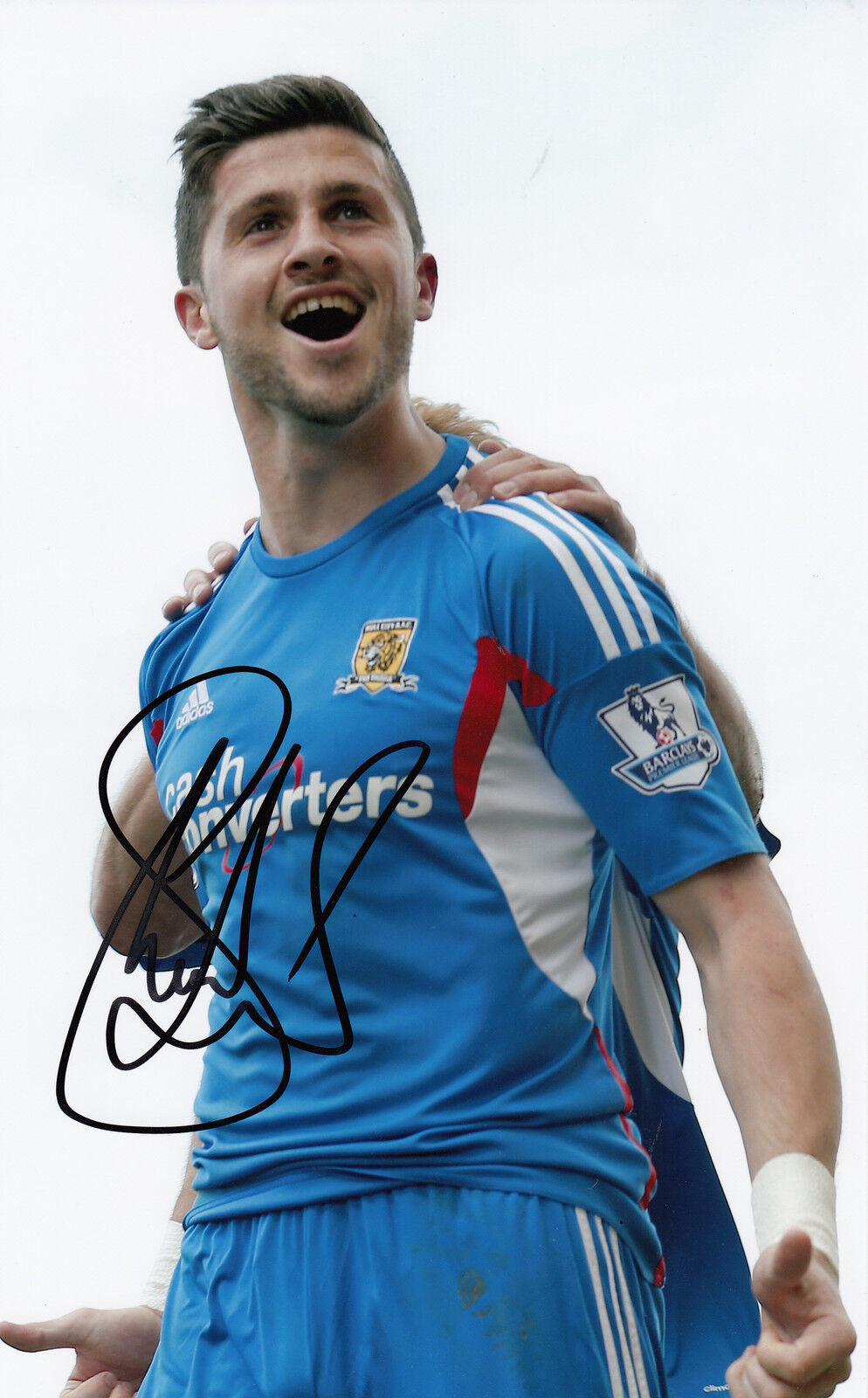 Hull City Hand Signed Shane Long 12x8 Photo Poster painting 2.