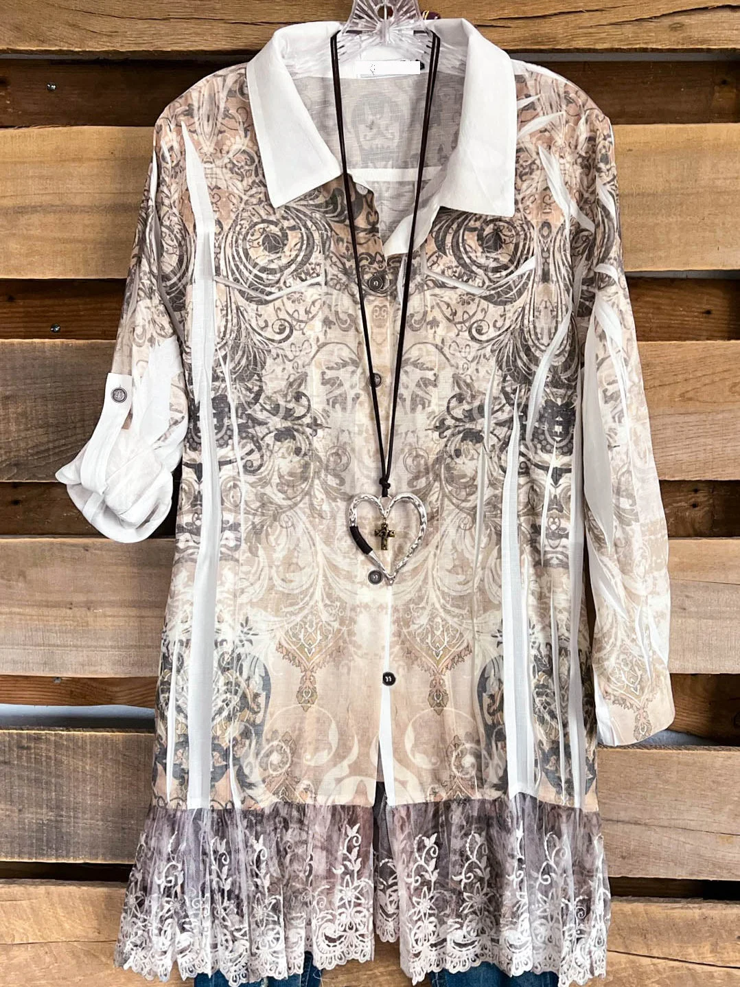 Floral Pattern Casual Style Loose Blouse