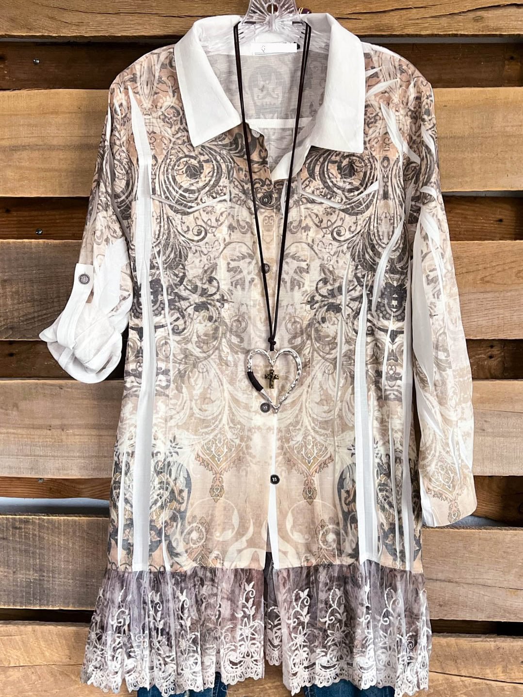 Floral Pattern Casual Style Loose Blouse