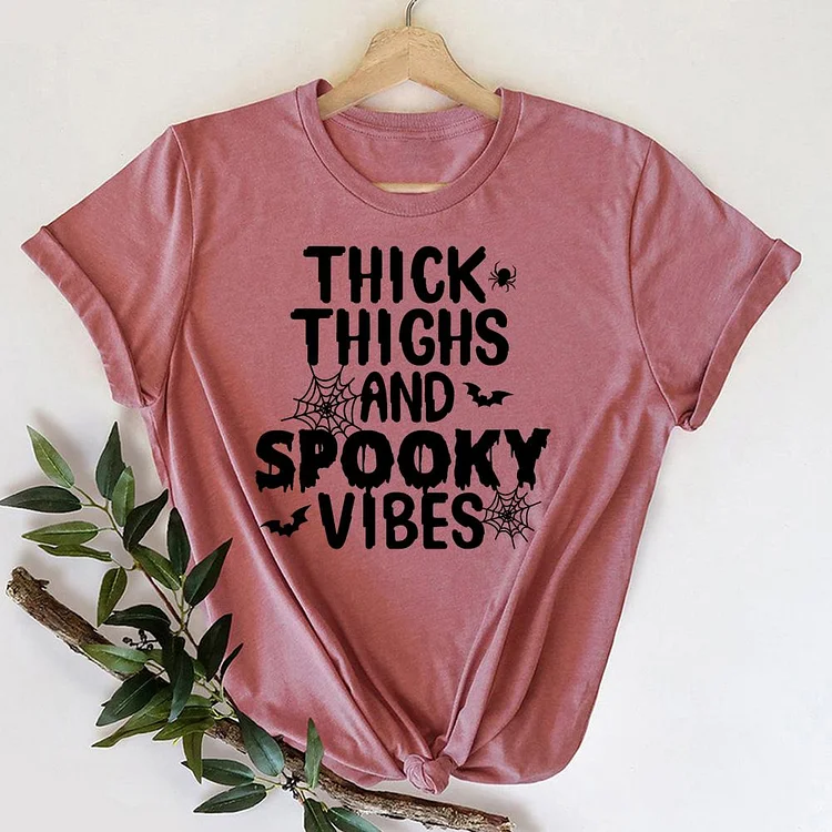 Thick Tighs And Spooky Vibes T-Shirt-06961