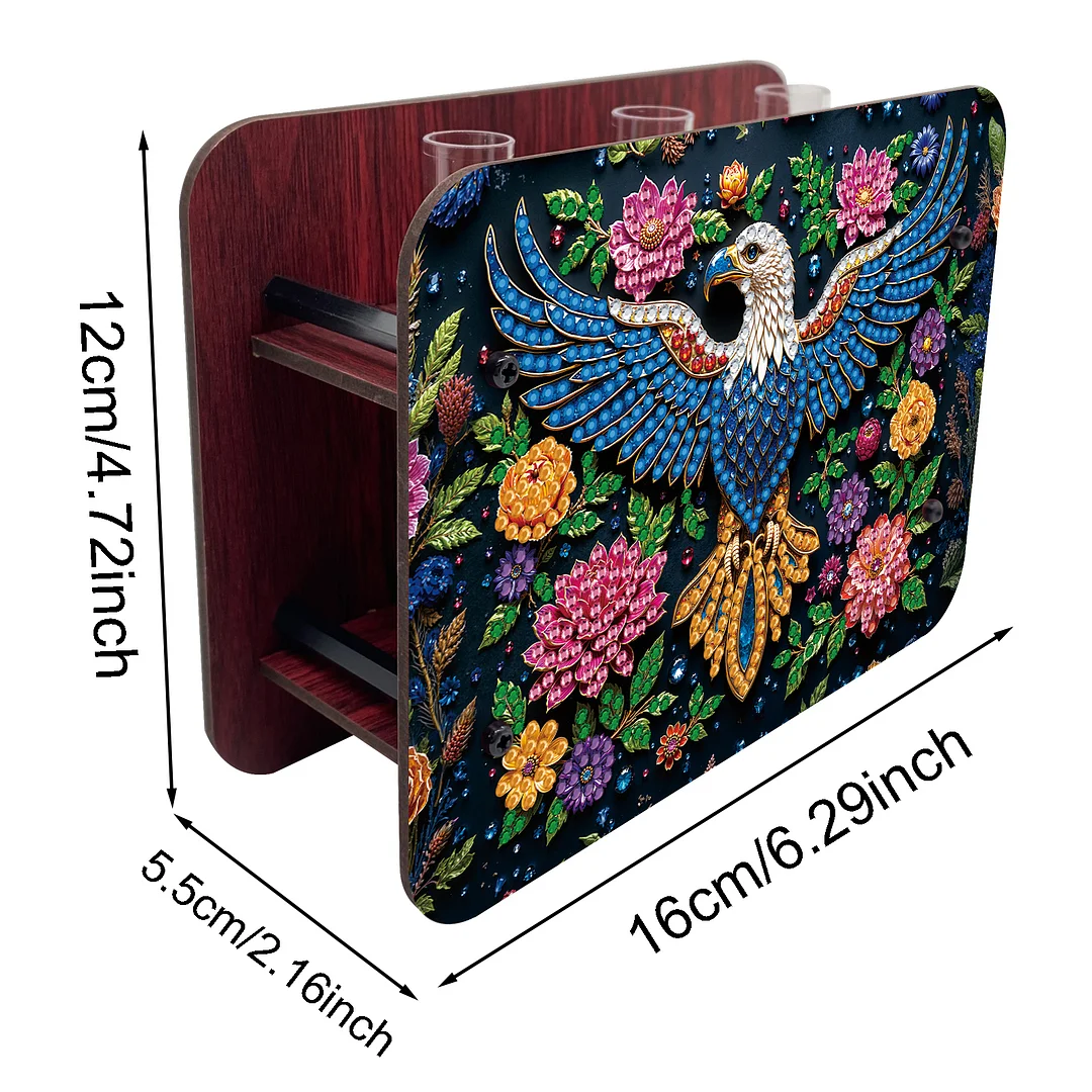 Eagle DIY Flower Vase Wooden Double Sided Desktop Diamond Art Kit for Home Decor