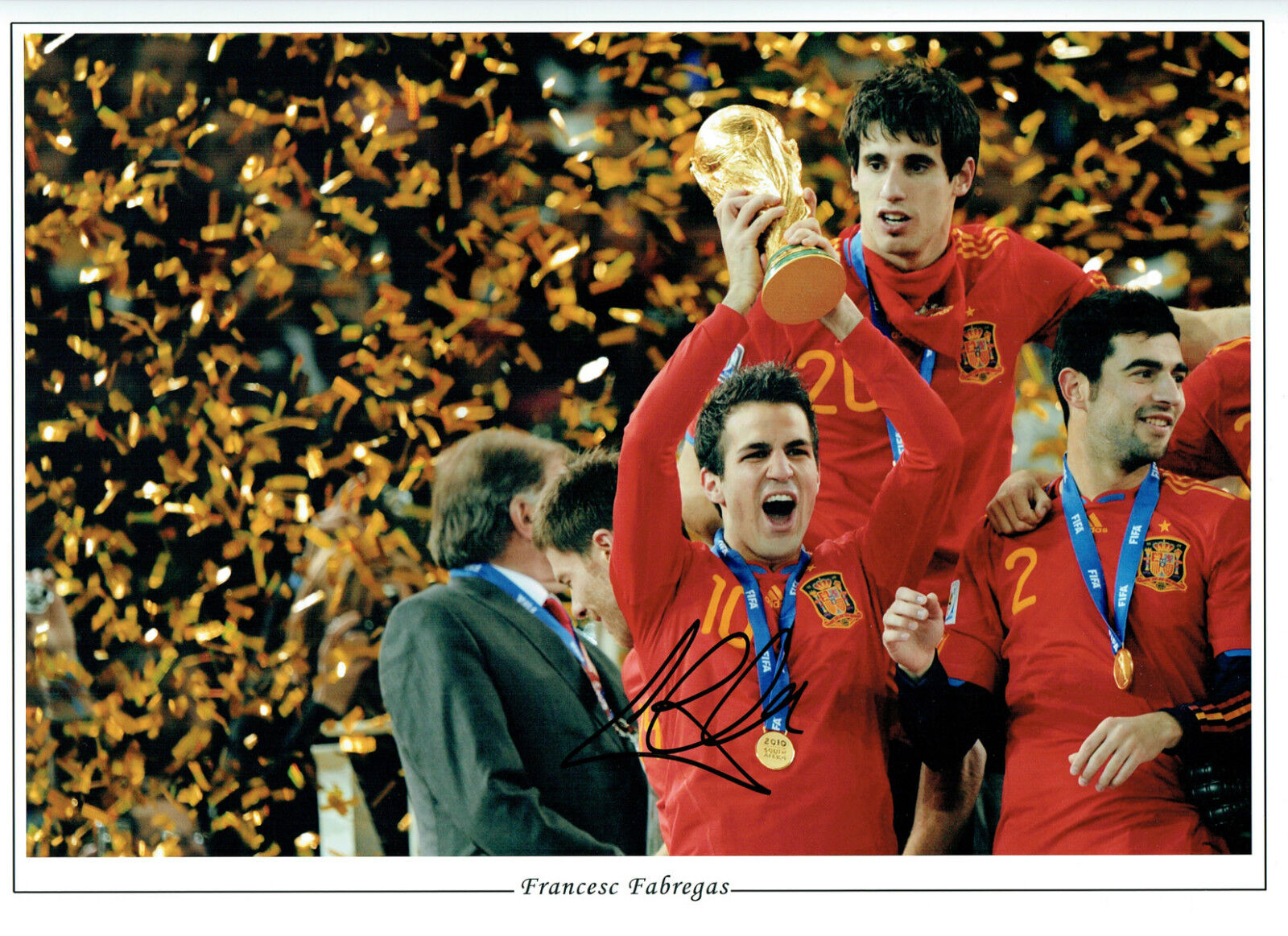 Cesc FABREGAS Signed Spain World Cup Autograph 16x12 Montage Photo Poster painting AFTAL COA