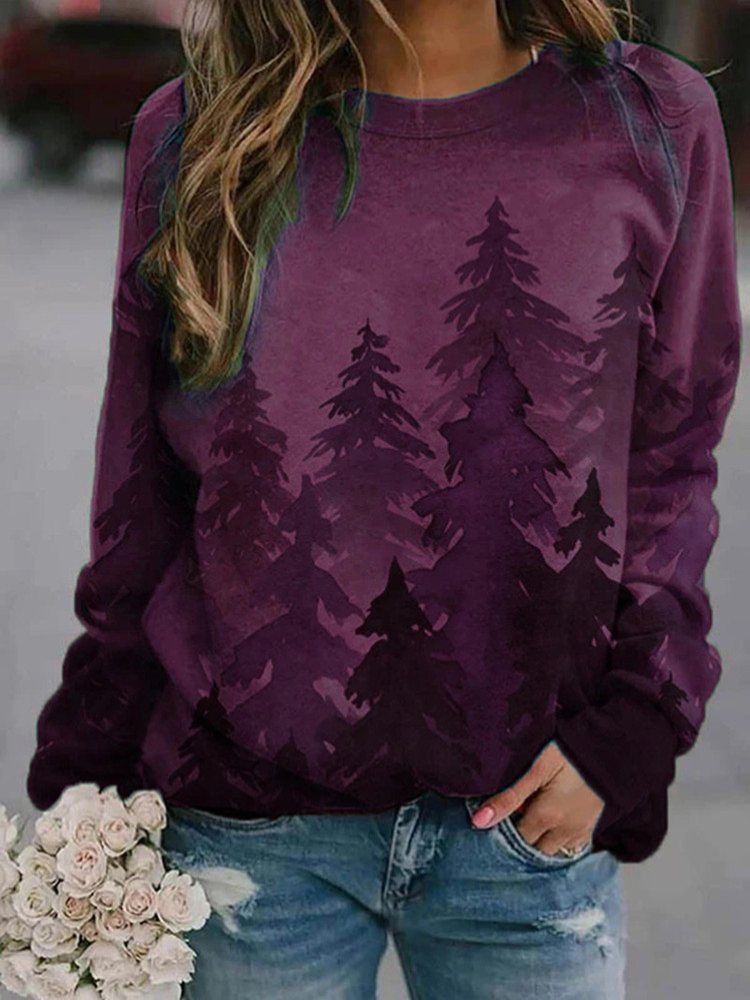 Foggy Forest Art Print Sweatshirt wearshes