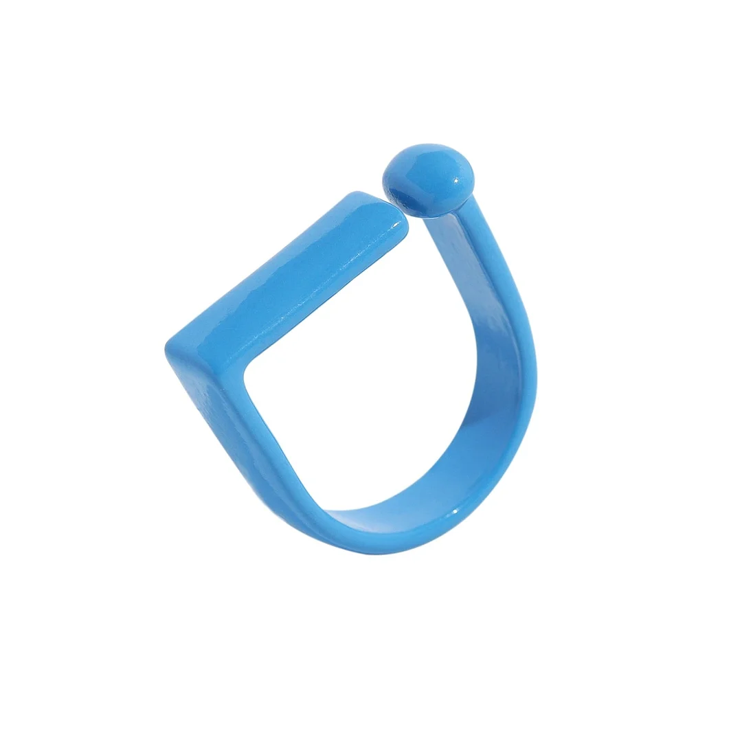 Dvacaman 2021 New INS Trendy Colorful Dripping oil Geometric Rings Candy Color Hand Painted Irregular Open Rings Female Jewelry