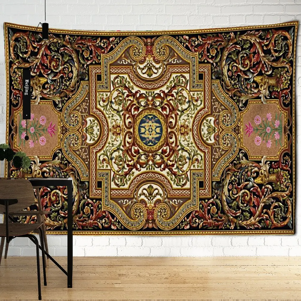 Tropical Persian Printed Blanket Soft Mandala  Retro Futuristic Wall Tapestry Background  for Home Decorations