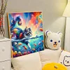 5D DIY Full Round Drill Diamond Painting Goldfish and Cat Home Decor 40x40cm
