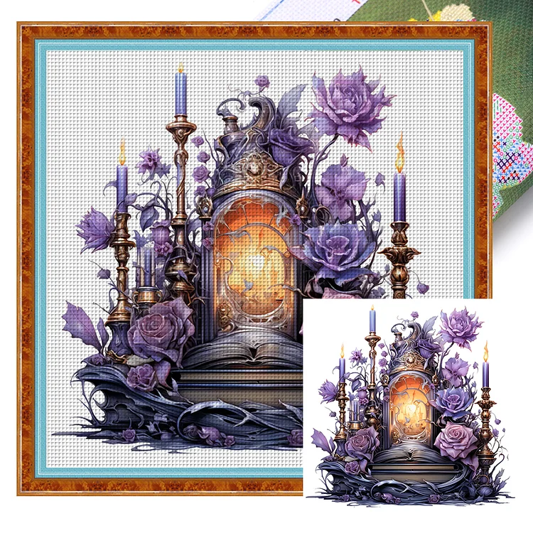 Halloween Lantern (40*40cm) 14CT Stamped Cross Stitch gbfke