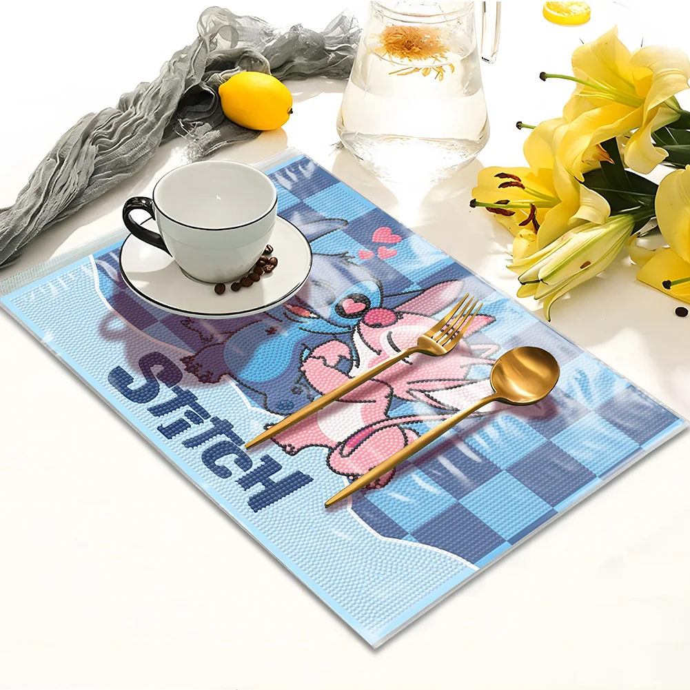 DIY Stitch Diamond Painting Placemat Diamond Crafts Projects for Kids Adults