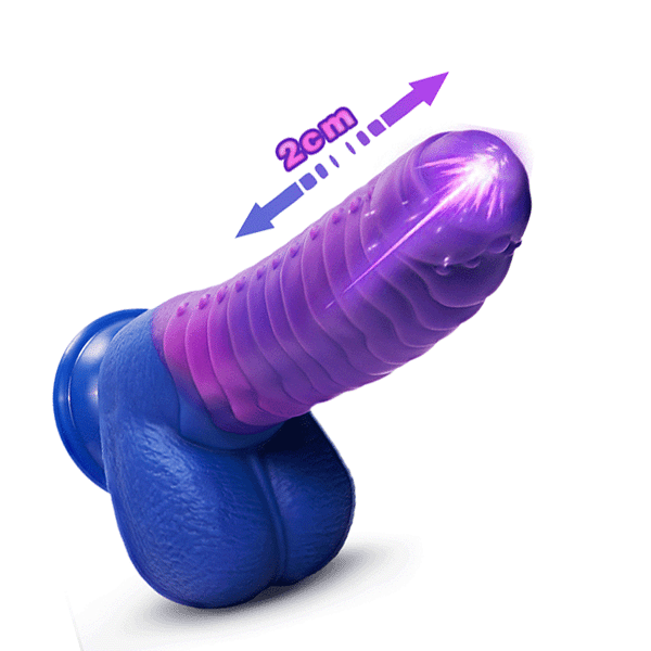 Chameleon - 9 Inch Color-changing 3 Thrusting 5 Vibrating Dildo - Heating