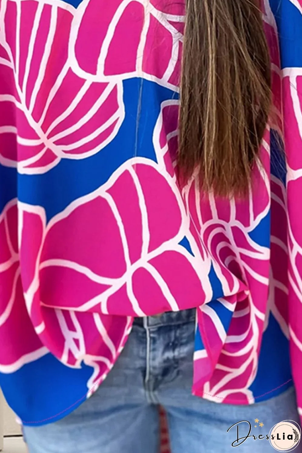 Printed V-Neck Blouse