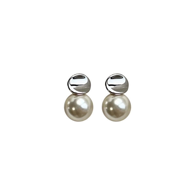 1 Pair 925 Sterling Silver Round Ear Studs