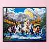 Scenic Horse-11CT Stamped Cross Stitch 50*40cm