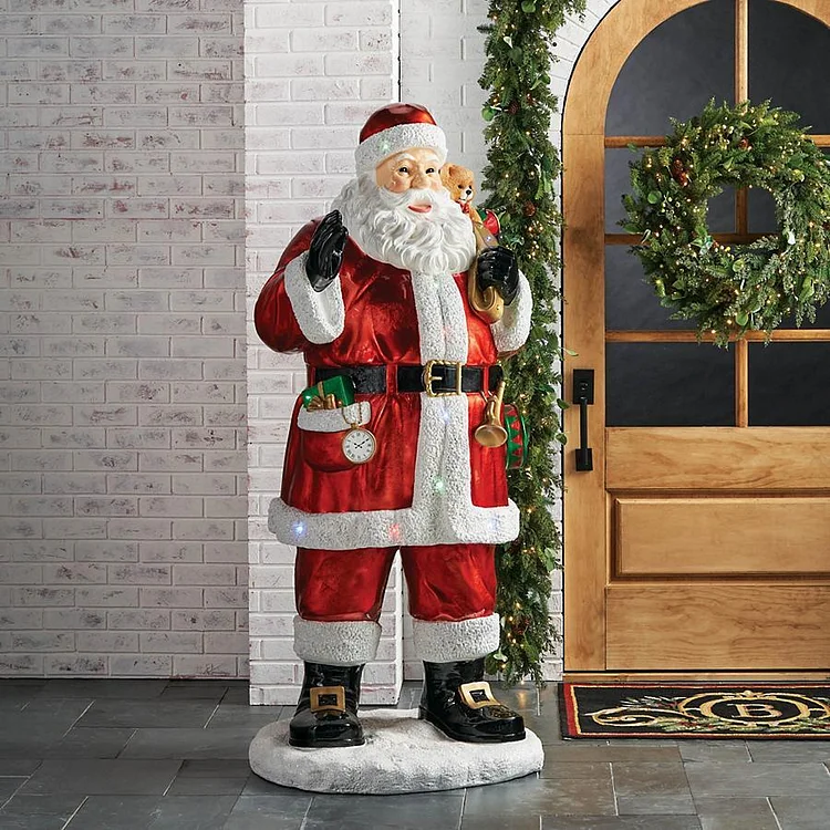 🔥kukelife🔥LED Lifesize Santa with Toy Bag