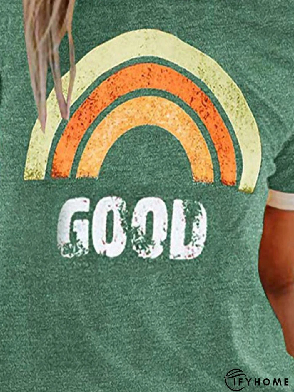 Women Crew Neck Short Sleeve Casual Graphic T-shirt | IFYHOME