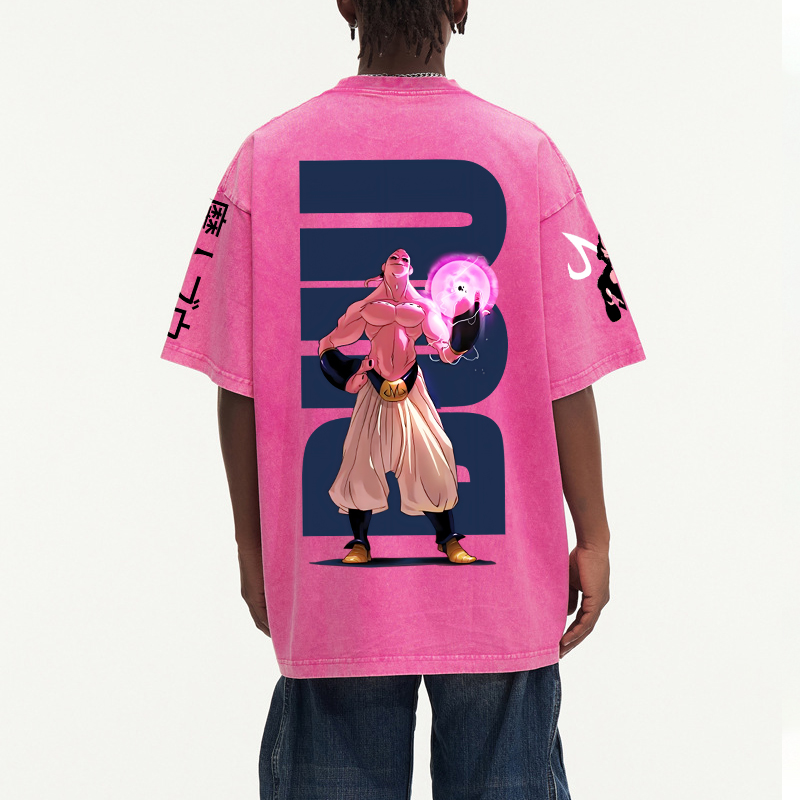 Retro Washed Anime Print T-Shirt