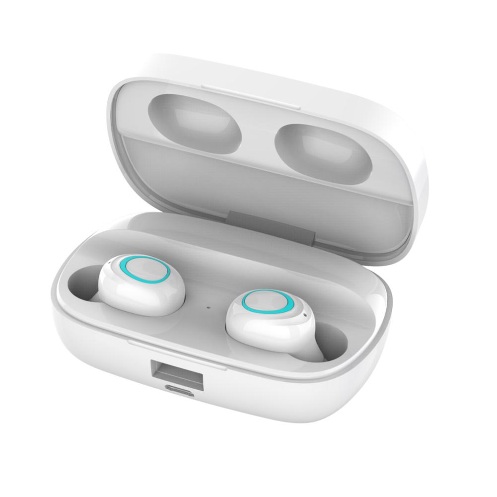 

TWS Wireless Bluetooth-compatible 5.0 Earphone 8D Surround Sound Touch Headset (White), 501 Original