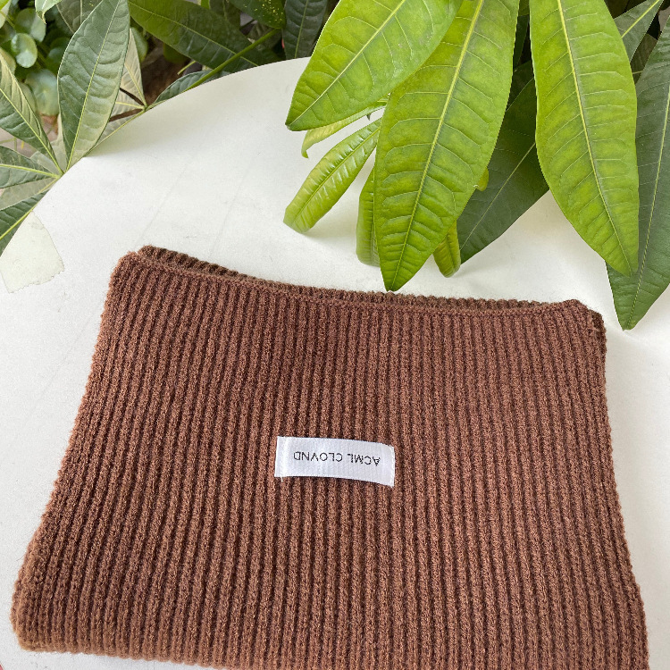 Loose Solid Color Knitted Scarf