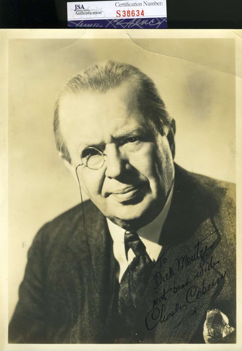 Charles Coburn Jsa Coa Hand Signed Photo Poster painting Authentic Autograph