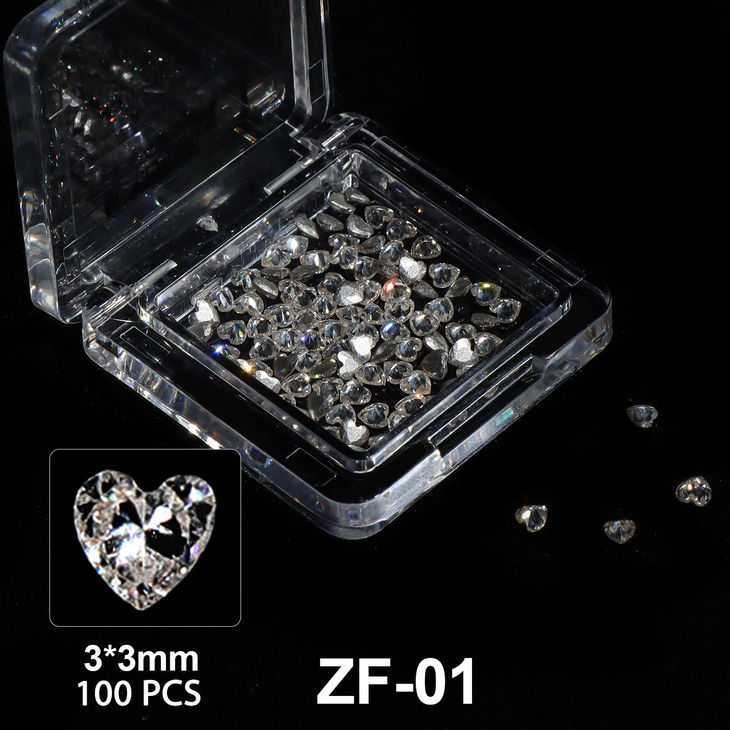 Beautilux Nail Jewels-Mini Cubic Zirconia for Nail Art Design