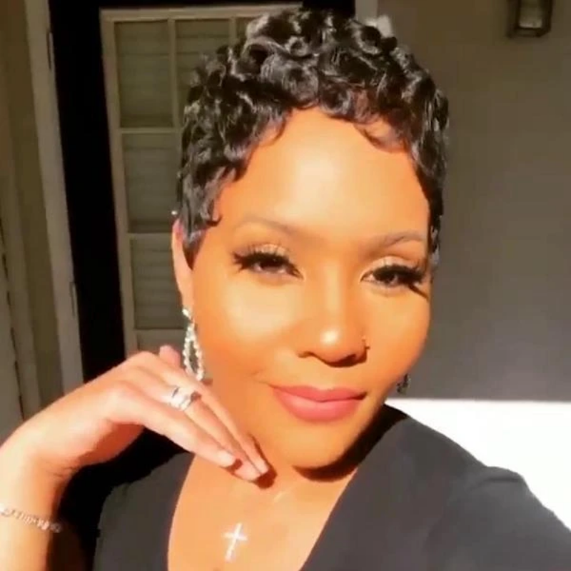 US Mall Lifes® | Summer Sale Full Lace Short Style Curly Wig High-Density Hair Wig US Mall Lifes