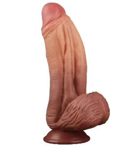 Lovetoy 10" Dual-Layered Silicone Nature Huge Dildo
